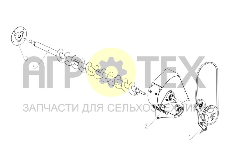 Чертеж Устройство домолачивающее (161.30.07.000Ф)